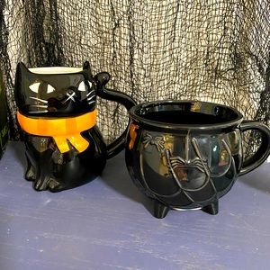 Target 👻 Halloween Cat and Cauldron Mug Set Brand New!